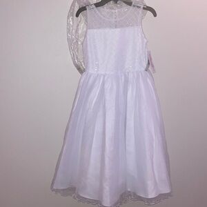 Elegant Girls White Spring Sleeveless Prom Graduation Wedding Easter Dress